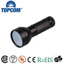 Wholesale 390~395 nM 51 UV Ultraviolet LED flashlight Blacklight 3 AA